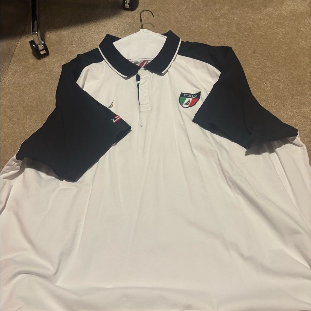 NAUTICA Men's Plus Size Italy Raglan Sleeve Polo Shirt